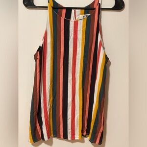 Verse Striped Multicolor Spaghetti Strap Top Size S